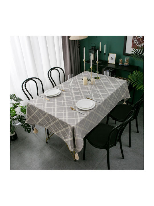 FRIPIA Τραπεζομάντηλο Λινό Γκρι 140x250εκ.