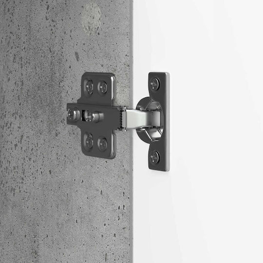TV-Ständer aus Metall & Holz Grau M99xP34.5xH50cm