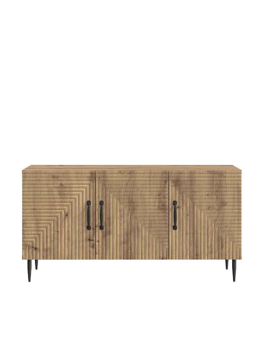 TV Stand Metal & Brown Wood L99xW34.5xH50cm
