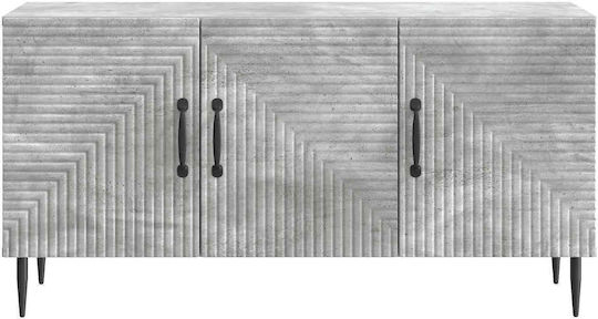 TV-Ständer aus Metall & Holz Grau M99xP34.5xH50cm