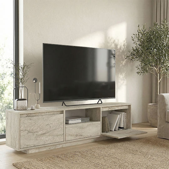 Έπιπλο Τηλεόρασης Lumbera Μπεζ Μ160xΠ29.5xΥ42cm