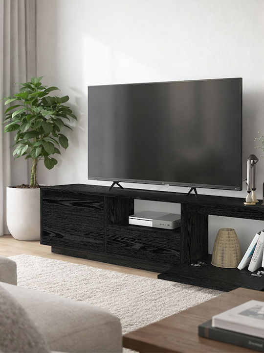 Έπιπλο Τηλεόρασης Lumbera Μαύρο Μ160xΠ29.5xΥ42cm