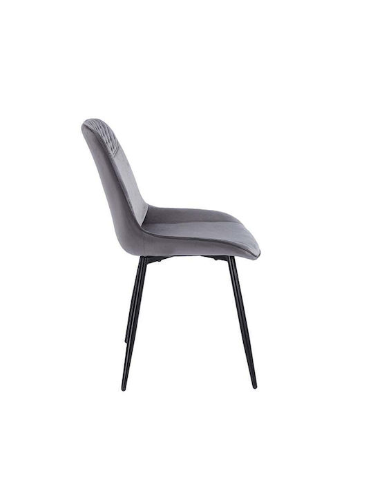 Terea Dining Chair Velvet Grey 51x58x87cm