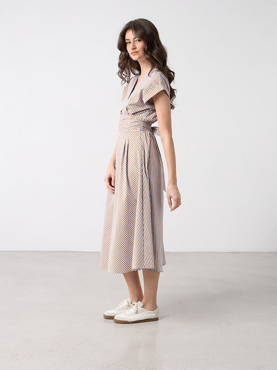 Summer Midi Dress Brown