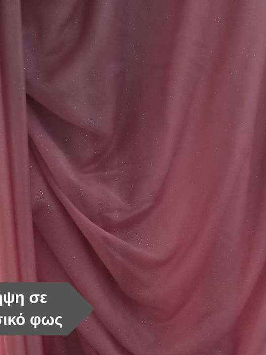 Καλοκαιρινό Maxi Φόρεμα για Γάμο / Βάπτιση Ντραπέ Ροζ