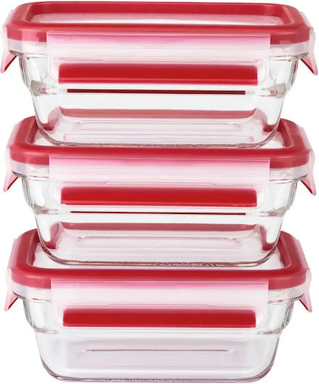 Tefal Set Cutii de Prânz din Sticlă 3 Bucăți