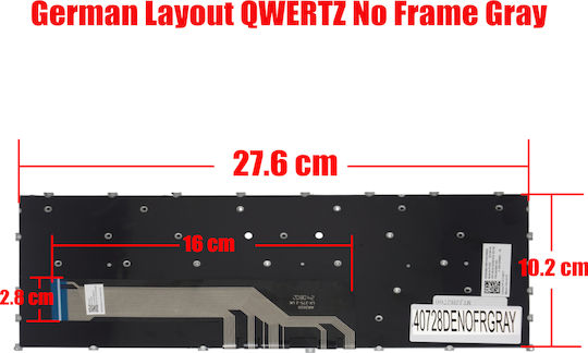 Немска Клавиатура За Лаптоп Lenovo Ideapad Flex 5 14alc05 82hu 14are05 81x2 14itl5 82bh 14are05 82a2 14abr8 82xx Air 14 2020 3-14ada6 3-14alc6 3-14itl6 5-14iil05 Без Рамка Сива Код 40728denofrgray