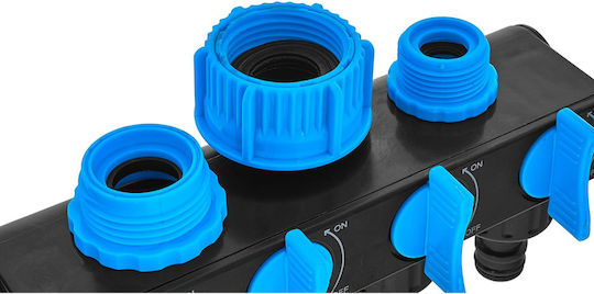 Four-way Water Splitter Sky-line Geko G72959 1" Reducers 3/4" 1/2"