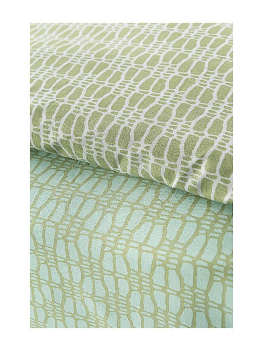 Guy Laroche Sandy Bed Sheet Set with 2 Pillowcases Double 240x265cm Green (3pcs)