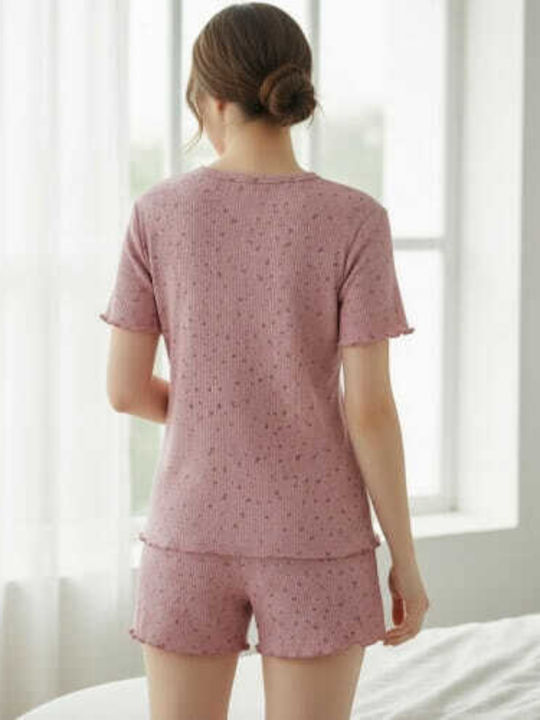 Prive Underwear Set Pijamale Dama De Vară Din Bumbac Roz