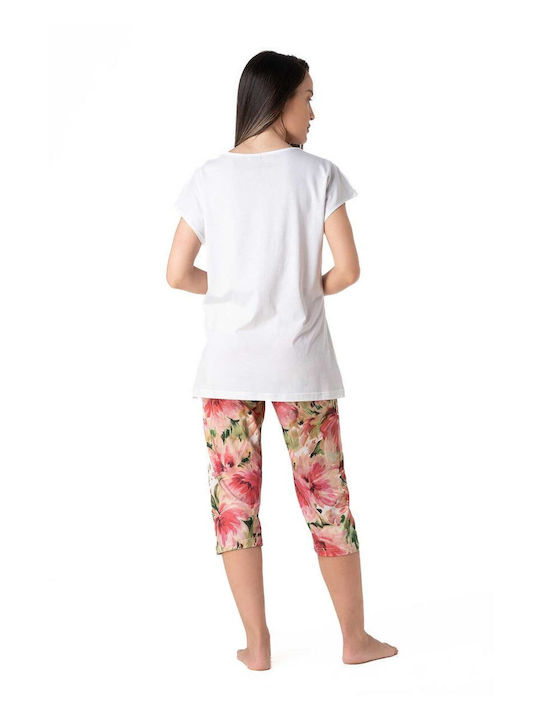 Relax Lingerie Summer Women's Cotton Pyjama Set White