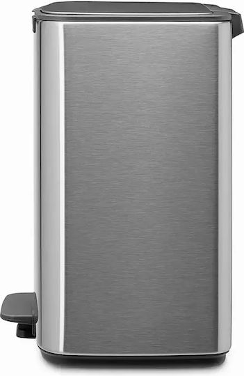 Brabantia Coș De Gunoi Bo Cu Pedală Din Oțel Inoxidabil Gri 12lt