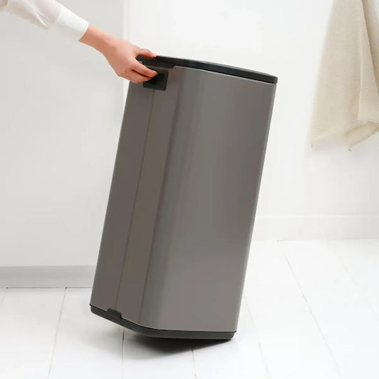 Brabantia Bo Touch Plastic Grey Push Waste Bin 30lt