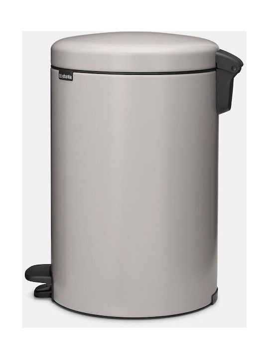 Brabantia Newicon Κάδος Απορριμμάτων Πλαστικός με Πεντάλ Γκρι 20lt
