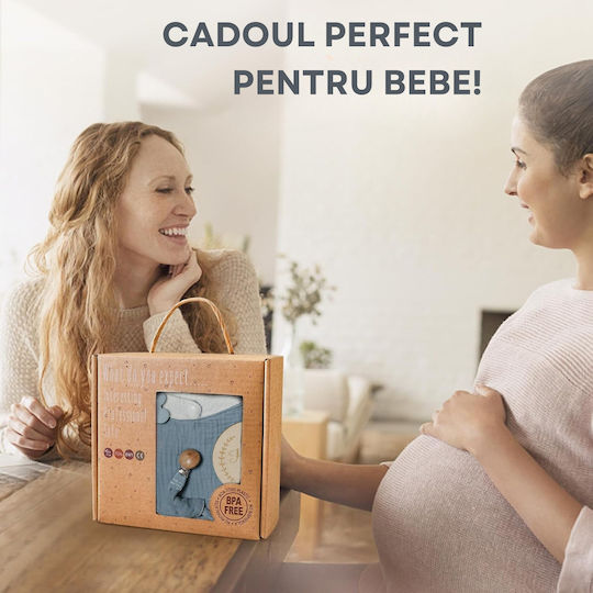Inco Set Cadou Pentru Bebeluşi Din Lemn Pentru Băiat 6 Bucăți