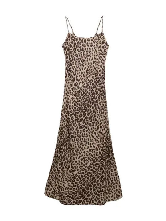Dress Καλοκαιρινό Maxi Κομπινεζόν Φόρεμα Animal Print