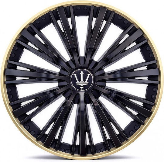 Set Car Hubcaps 16" 4 Pieces Gold