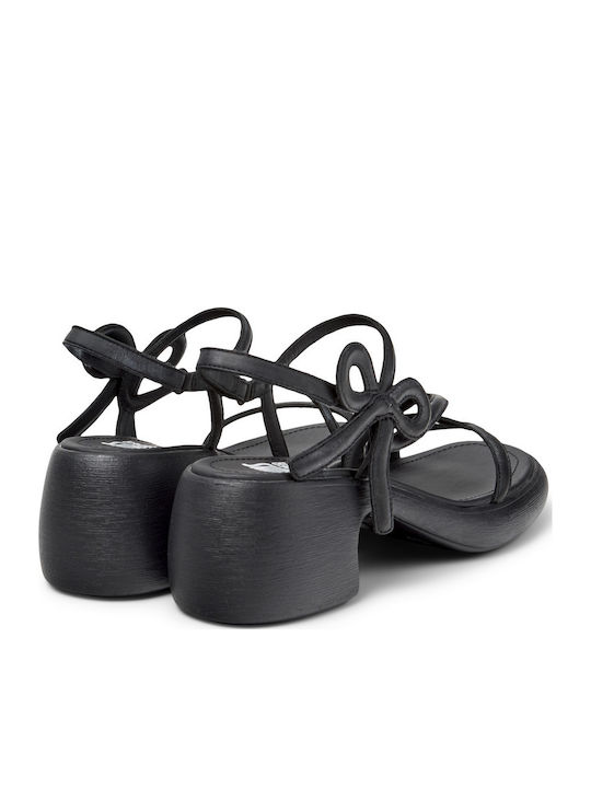 Thelma Leather Sandals Black