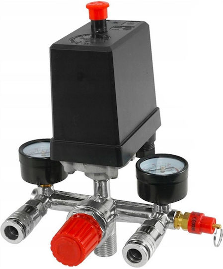 Comutator De Presiune Compresor Conectori Rapizi Manometre Verke V81204 230 V 3-12 Bar