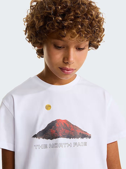 Παιδικό T-shirt Λευκό Mountain Night