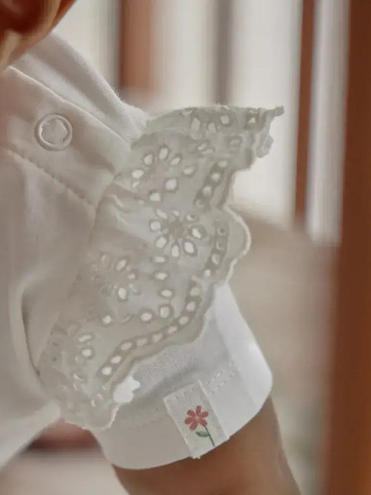 Kids Short-Sleeved White Blouse