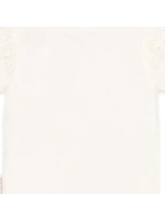 Kids Short-Sleeved White Blouse