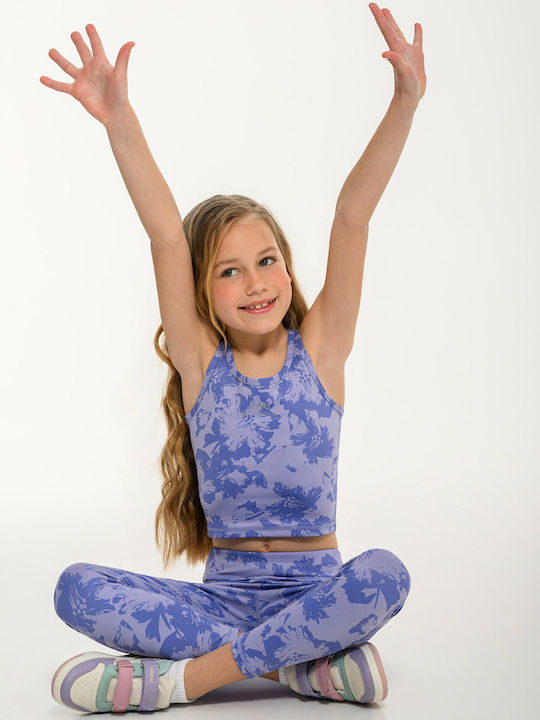 Kids Crop Top Sleeveless Blue