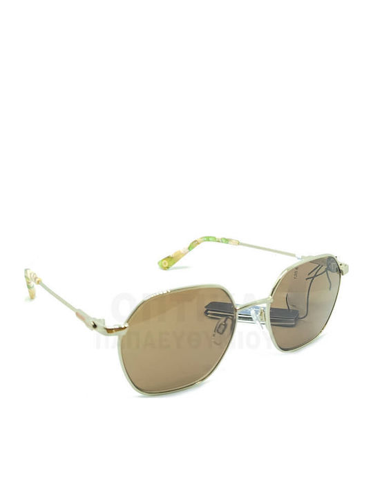 Pepe Jeans Pj5234 455 Unisex Sunglasses with Gold Frame and Brown Lens PJ5234-455