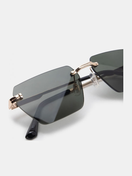 Luigi Ochelari De Soare Unisex Cu Ramă Metalică Auriu Și Lentile Verzi 4878331