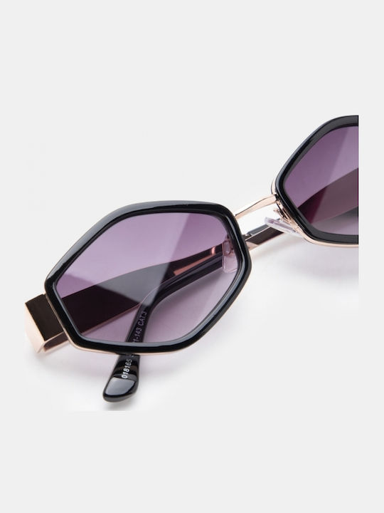 Luigi Unisex Sunglasses with Gold Metallic Frame and Gold Lens