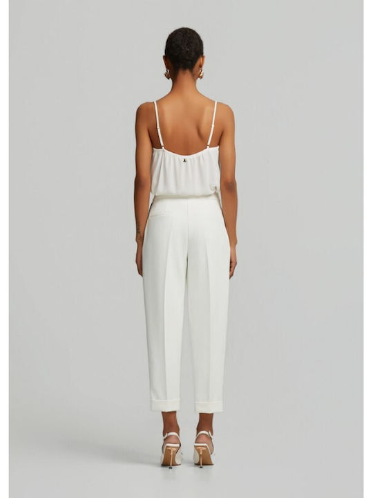 Pantaloni Dama Alb Costum