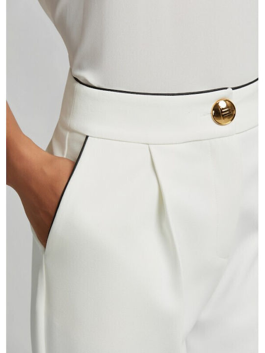 Pantaloni Dama Alb Costum