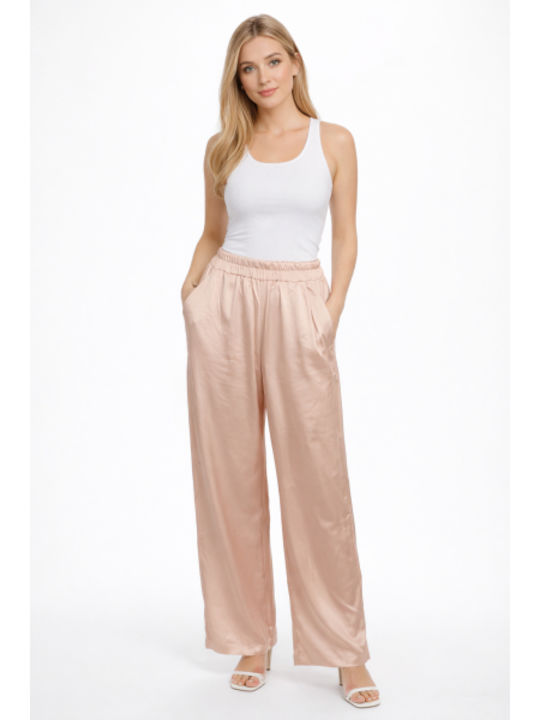 Women's Satin Pantaloons in Regular Fit Beige SS-M115105-A2-26TR-BEIGE