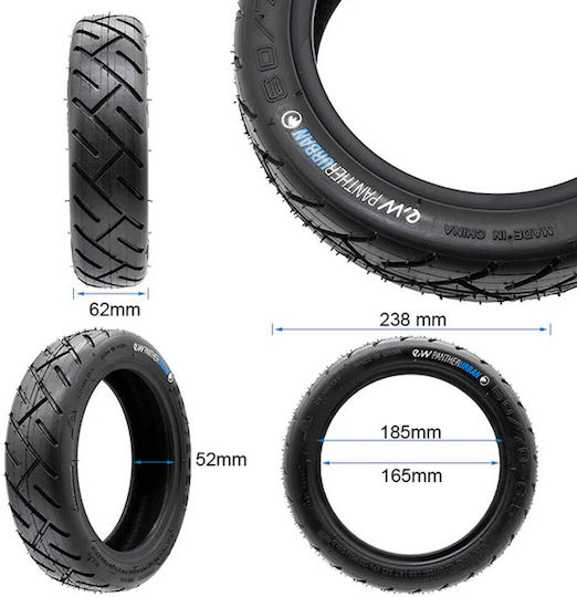 Ewheels Anvelopă pentru Scutere electrice Xiaomi în Culoarea Negru EWM085