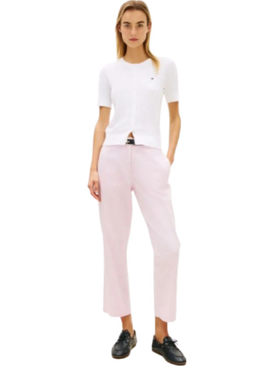 Damen Chino Hose in Schlanke Passform Rosa