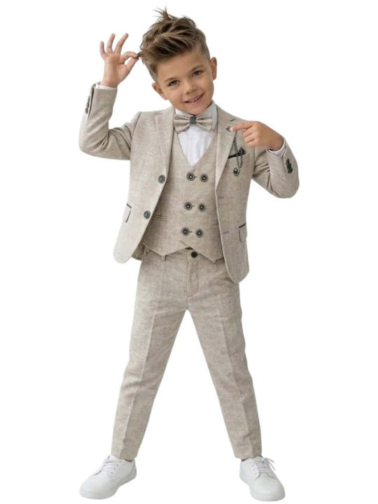 Kids Summer Suit 5 Pieces Beige
