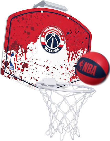 Wilson Washington Wizards Mini Μπασκέτα Δωματίου με Μπάλα