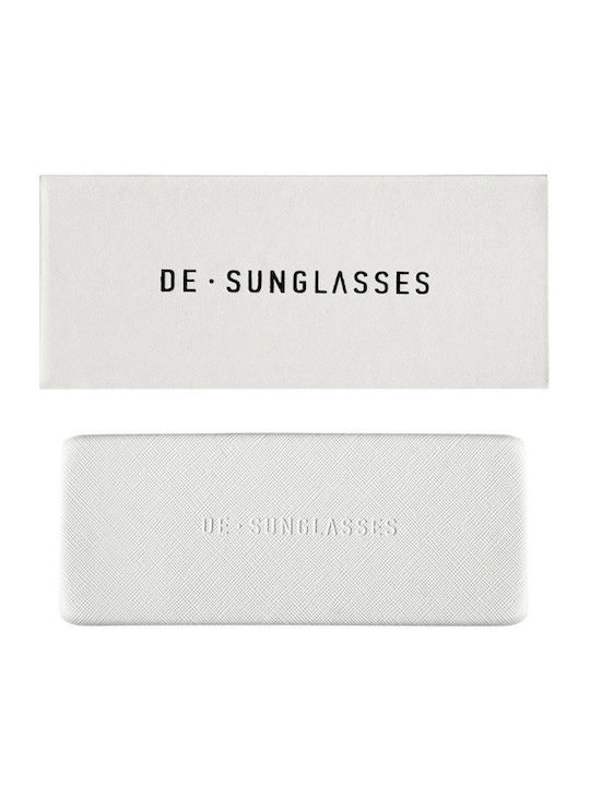 De Sunglasses Unisex Ochelari De Soare Cu Ramă Neagră Din Plastic Și Lentile Bej THEO25OAK-N