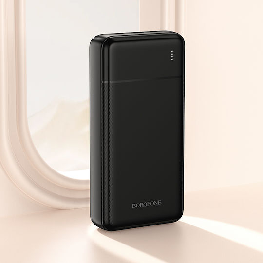 Borofone BJ88A Power Bank 20000mAh με 2 Θύρες USB-A και Θύρα USB-C Μαύρο