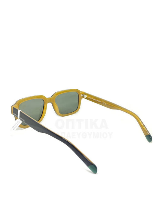 Benetton Unisex Sunglasses With Black Frame And Green Lens BE5107 096