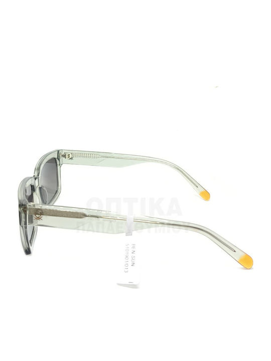 Benetton Unisex Sunglasses With Green Frame And Gray Lens BE5101 901