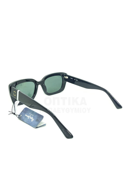 Pepe Jeans Pj7465 001 Women's Sunglasses with Black Frame and Green Lens PJ7465-001