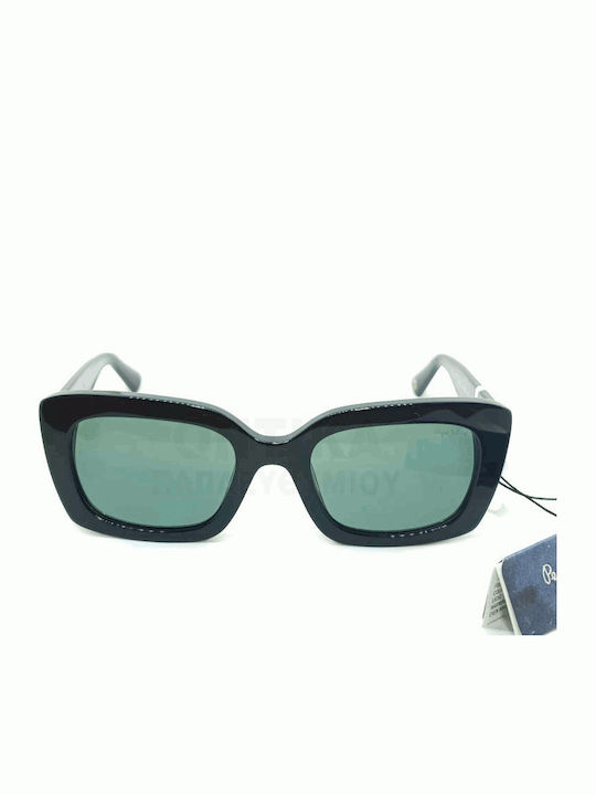 Pepe Jeans Pj7465 001 Women's Sunglasses with Black Frame and Green Lens PJ7465-001