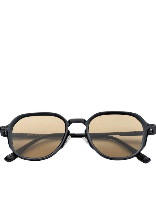 De Sunglasses Unisex Sonnenbrillen mit Schwarzem Horn umrandet Rahmen GAVIN25YELLW-N