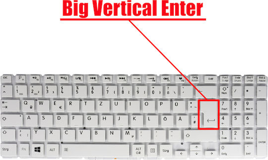 German Laptop Keyboard Toshiba Satellite L50-b L50d-b L50dt-b L50t-b L50-b-1gp Aebliu00020 Mp-13r83us-9201 Aeblia00010 Nsk-v90sq De No Frame White Code 40329denofrwhite