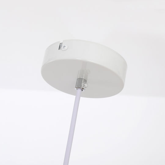 Agora Lighting Κρεμαστό Φωτιστικό Λευκό με Ντουί E27