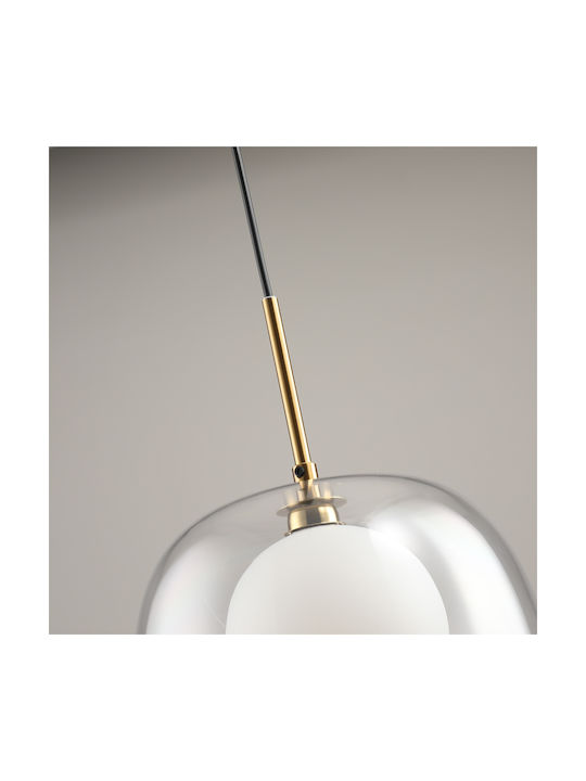 Agora Lighting Deckenleuchte Transparent Kugel für 10 Lampenbirnensockel E27 100x100cm