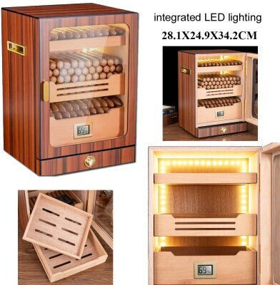 Sikarlan Wooden Cigar Humidifier 24.9x28.1x34.2cm