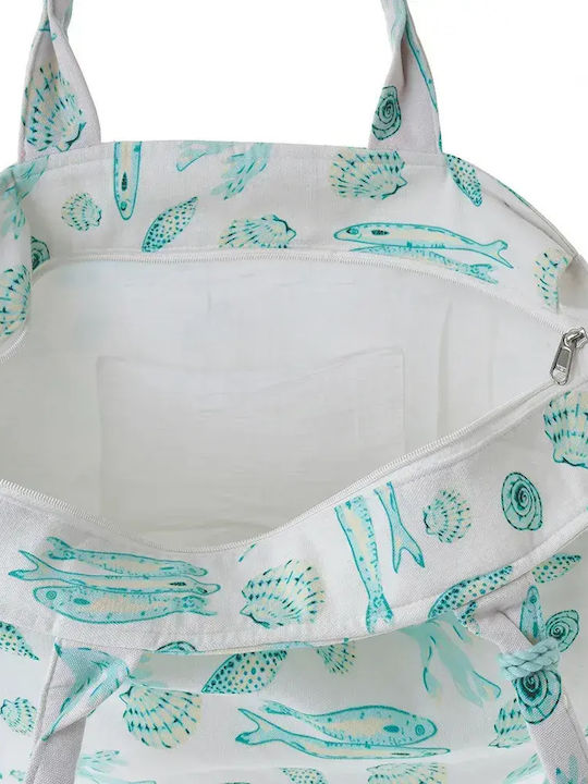 Ble Resort Collection Fabric White Beach Bag
