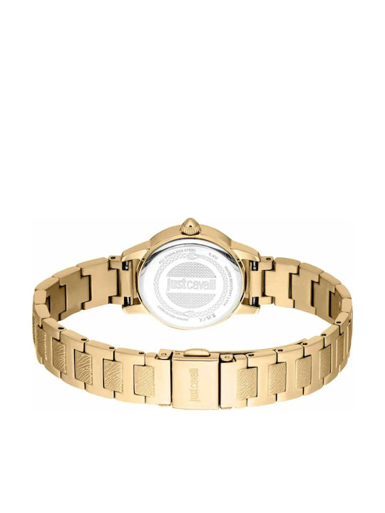Just Cavalli Womens Watch Battery with Gold Metal Bracelet